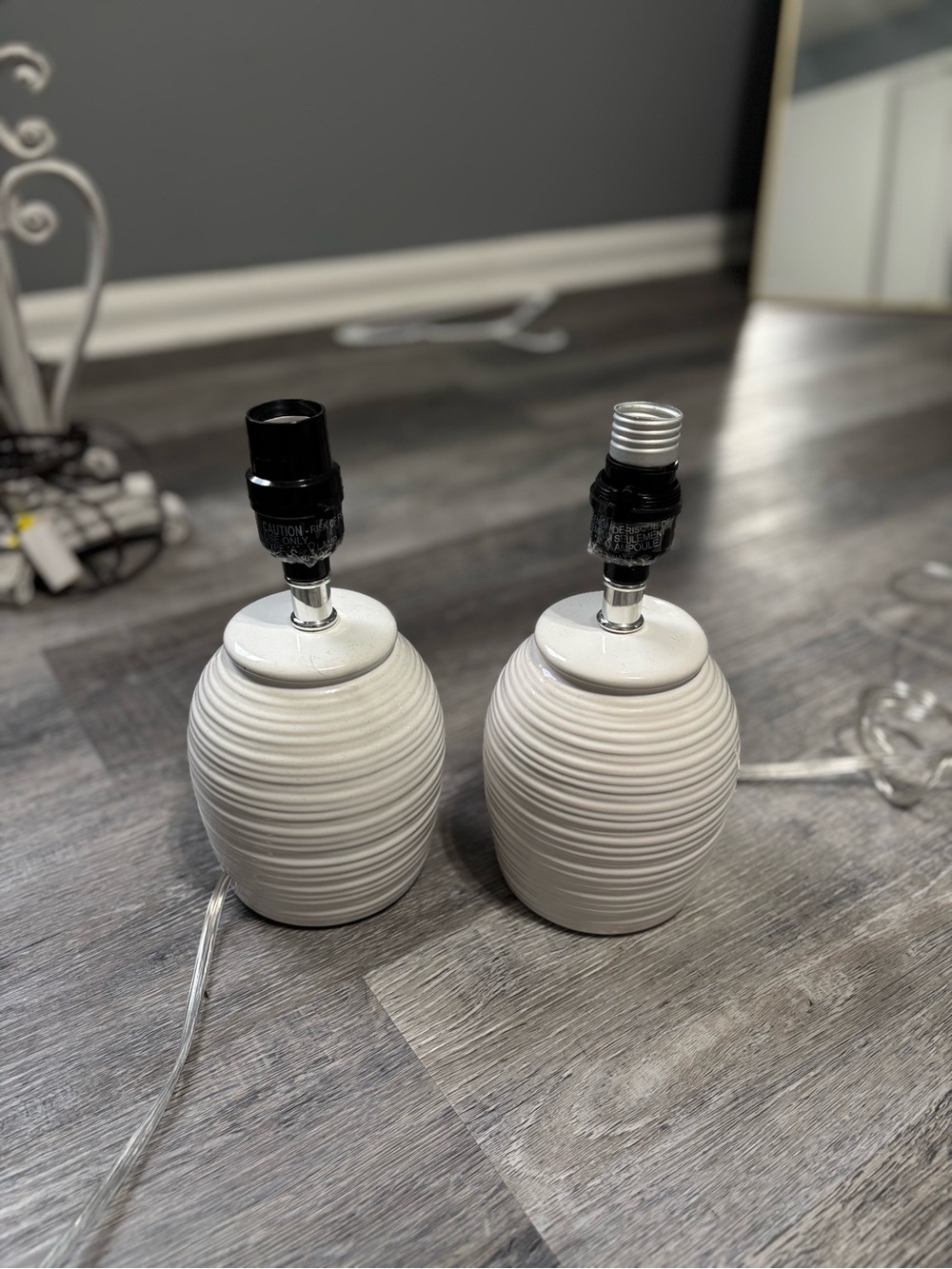 White lamp pair